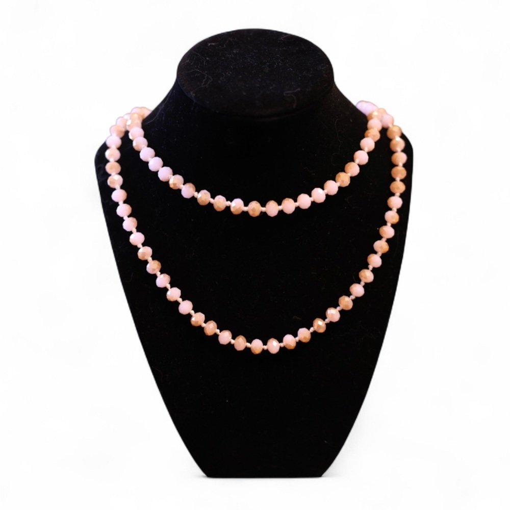 Angel Skin Pink Corral Beaded Necklace